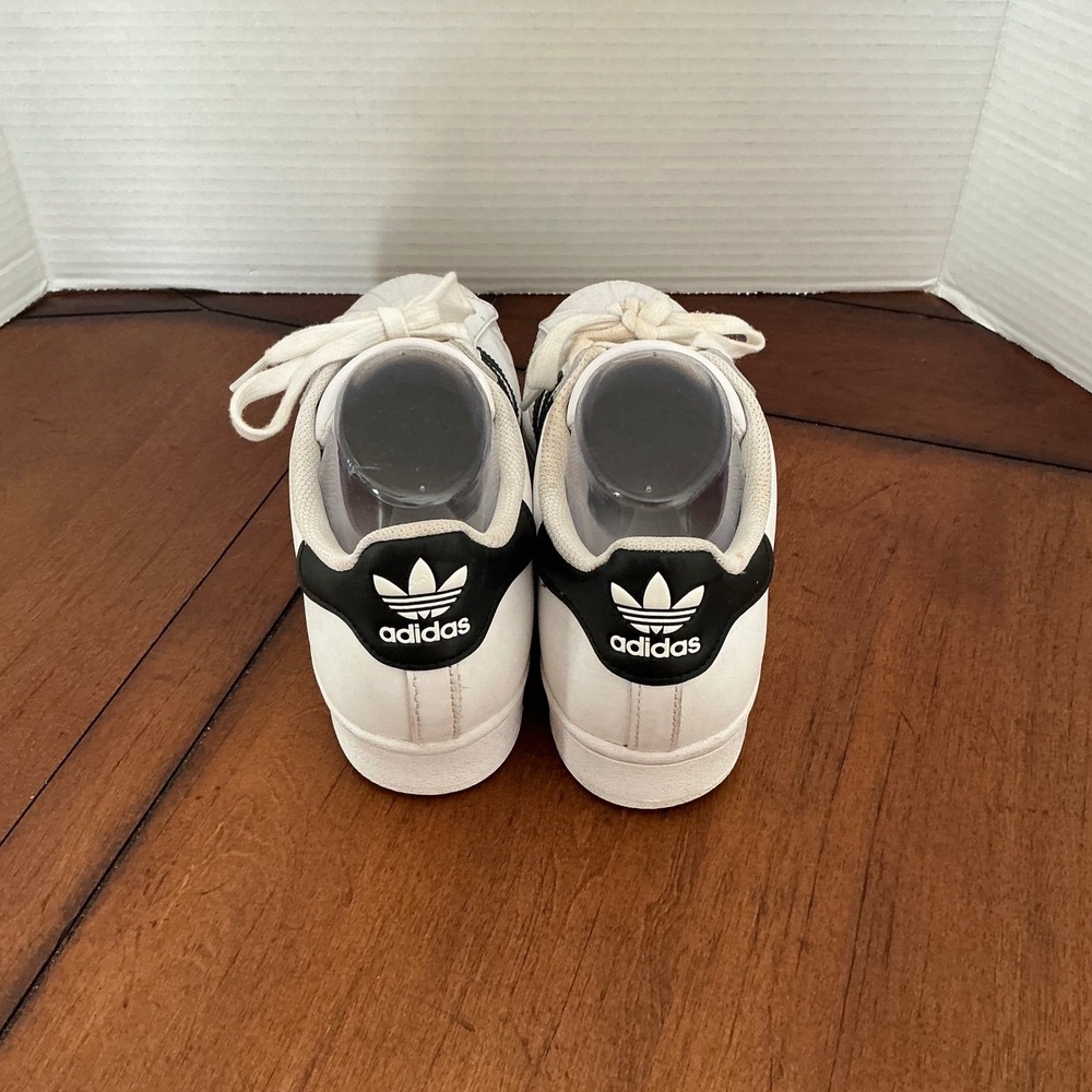 Adidas Superstar Cloud White Core Black Shell Toe Sneakers EG4958 Womens 7.5 - Picture 4 of 8